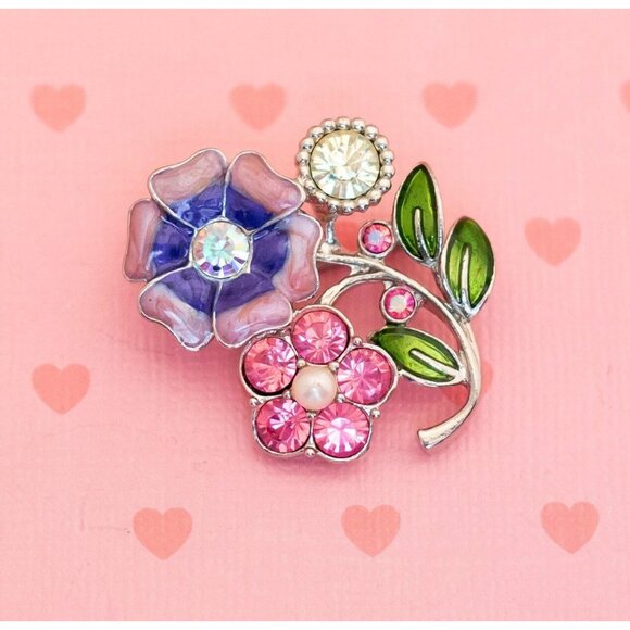 Vintage Art Deco Floral Feminine Brooch by Avon - X6 - Picture 2 of 2